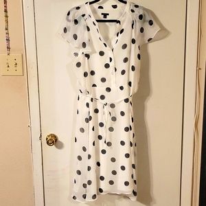 Black and white polka dot dress
